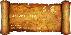 Stefani Zita névjegykártya